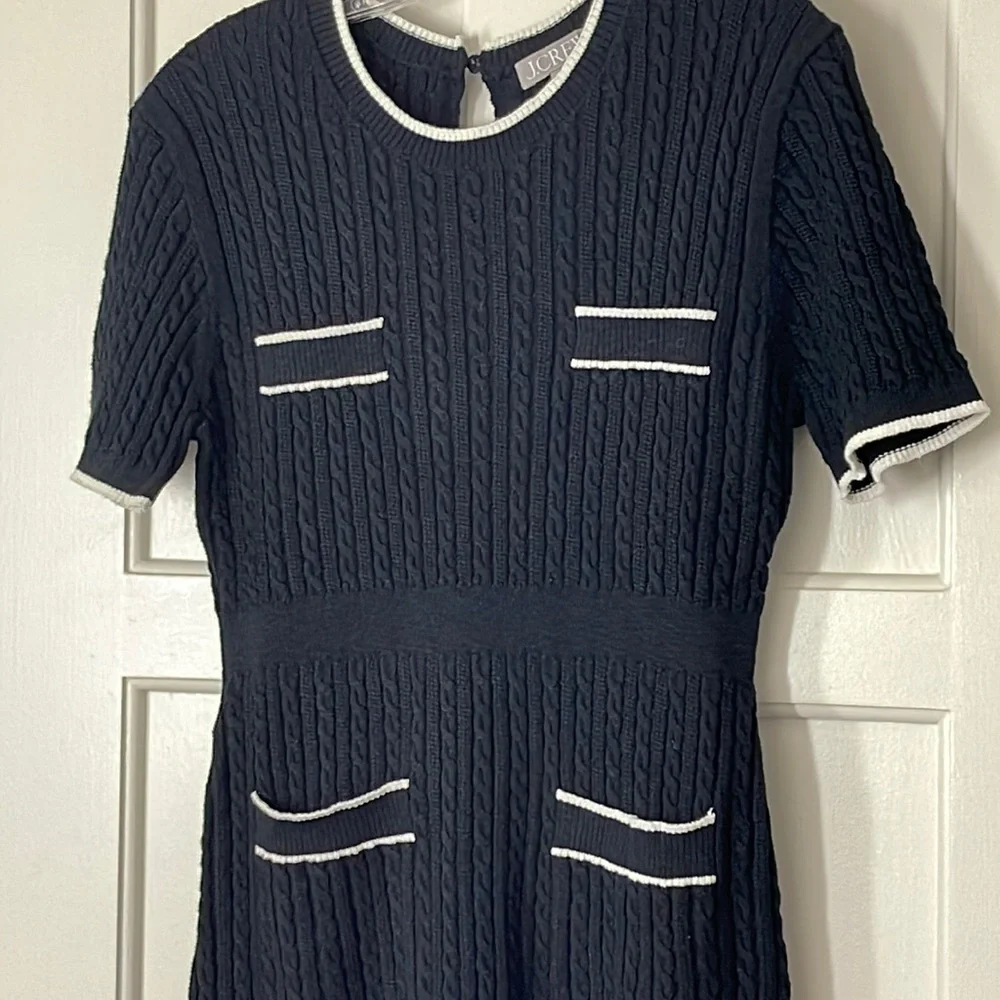 J.Crew Short-sleeve cable-knit sweater-dress BP518